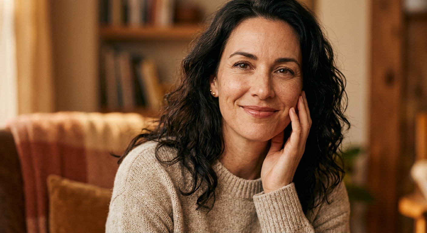 Woman feeling rested and at peace